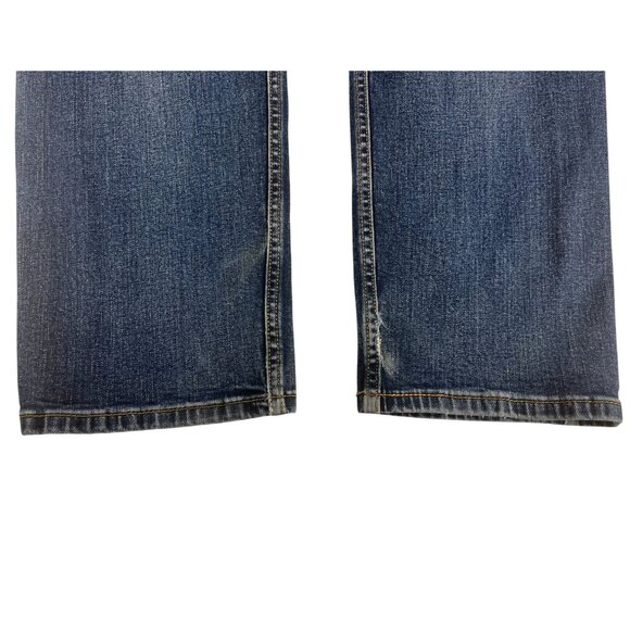 Levi's 505 Straight Leg Denim Jeans Men's 36 Blue Stretch Pockets Cotton Blend - Picture 10 of 10